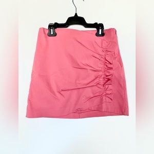 Zara coral side ruffled detail skirt size M